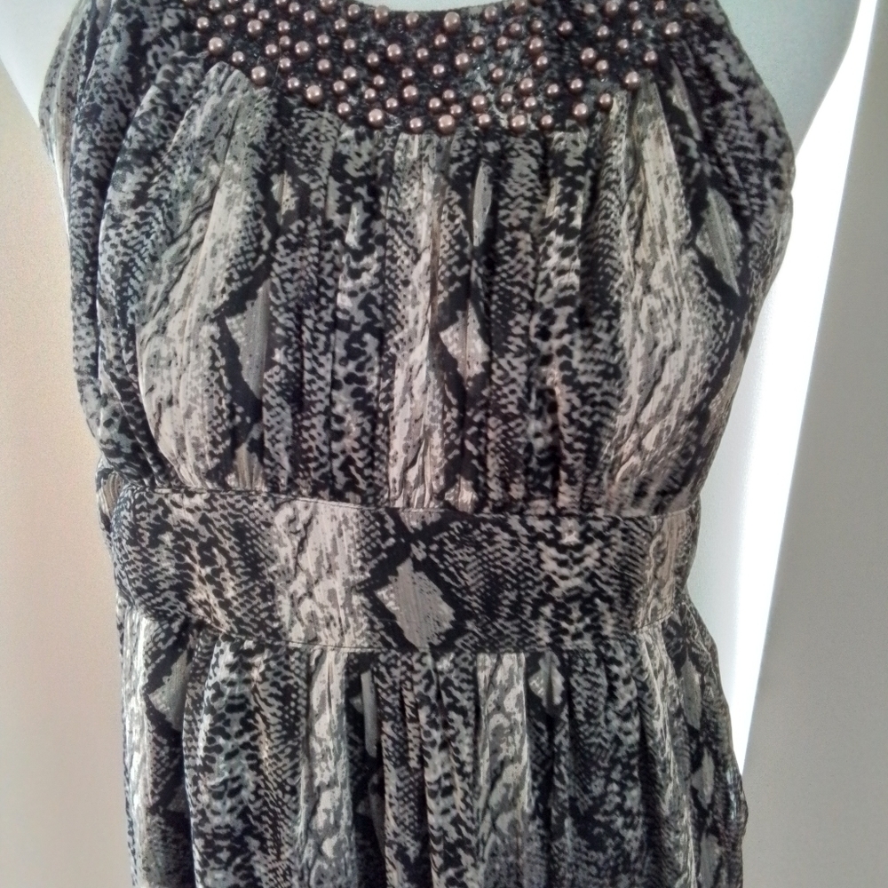 WILLOW and Clay Snake Print Halter Maxi Dress - Picture 3 of 6